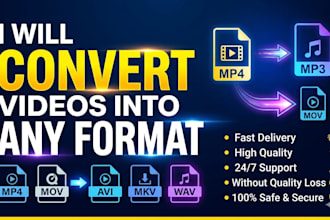 convert videos into any format mp4 mp3 mov avi