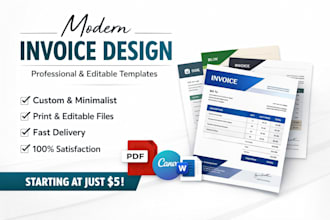 design modern invoice or letterhead, daily planner