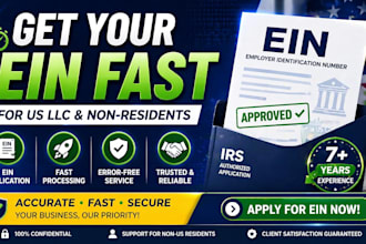 get ein for US llc, ein application for non residents fast