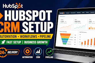 setup hubspot CRM, automation, workflows and integrations