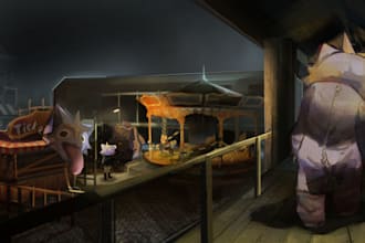 create a background art for vtubers, concept art,album