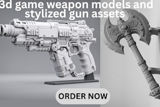 create custom 3d game weapon models and stylized gun assets