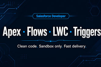 be your salesforce developer for apex, flows, lwc and triggers