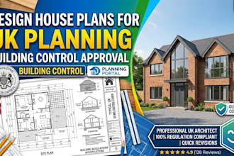 design architectural house plans for UK planning and building control approval