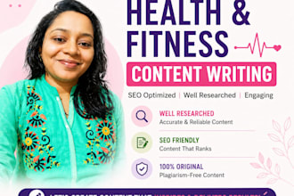 write SEO optimized health and lifestyle blog content