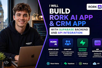 build rork ai app and crm app with supabase backend and api integration