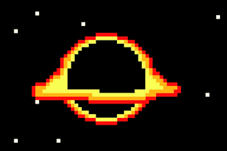 logotipo em pixel arte