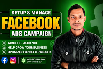 be your facebook ads manager and instagram ads expert