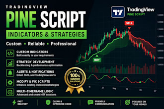 create custom trading view pine script indicators and strategies