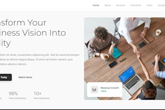 create a modern responsive website with clean code