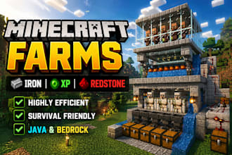 build efficient minecraft farms