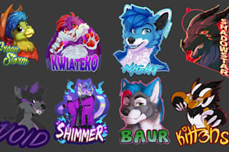 draw furry ych furry cons badge furry headshot anthro art fursona icon furry pfp