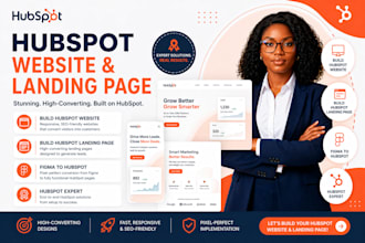 build hubspot website, hubspot landing page, figma to hubspot, hubspot expert