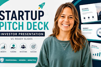 design startup pitch deck, investor presentation, vc ready slides