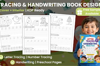design tracing and handwriting books for kids amazon KDP