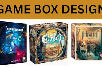 design card game board game and custom card box packaging with 3d mockup