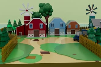 do 3d cgi magical zoo, amusement park, or kids room vray rendering, nursery play