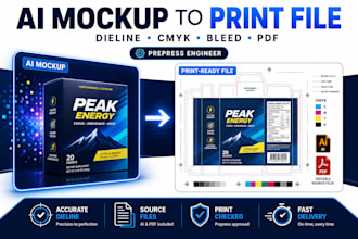 convert your ai packaging mockup into print ready files