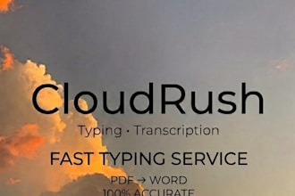 do fast and accurate typing work and convert PDF to word