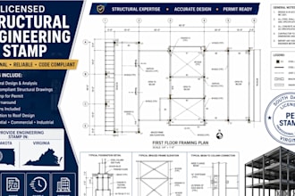 license structural engineering stamp structural drawing south dakota virginia