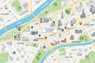 design vector maps, site plans, and floor plan designs