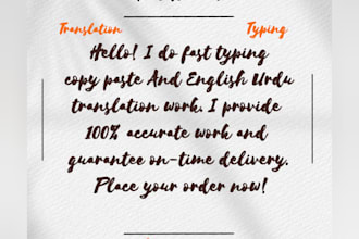 do fast typing copy paste and translation work
