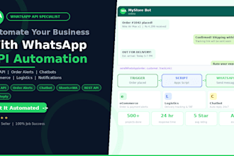 build whatsapp API automation for order alerts and business workflow