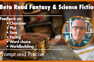 beta read your fantasy or science fiction novel