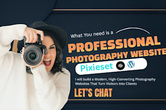 design an attractive photography website on pixieset, squarespace website