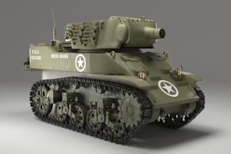build 3d amour tank ready for ue5 and unity game,camo pbr texture,military truck