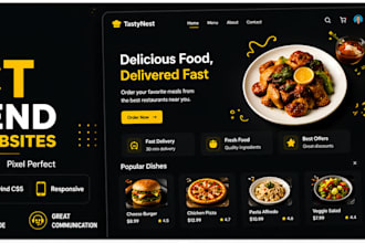 build a responsive react frontend website with modern UI