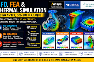 do cfd, fea and thermal simulation using ansys, comsol abaqus load analysis