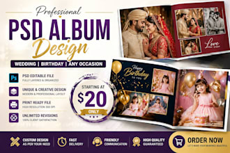 design professional PSD wedding, aniversary and more