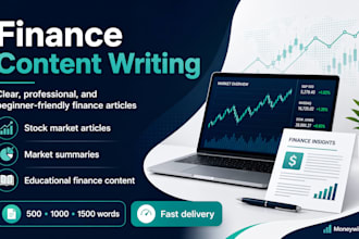 write professional stock market and finance content