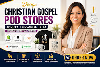 setup gospel faithchristian etsy shopify bigcartel pod store integrate printify