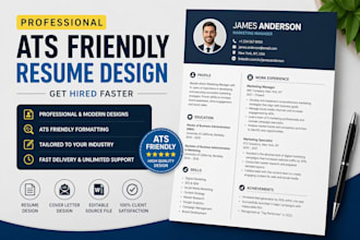 design a modern ats friendly professional CV and resume