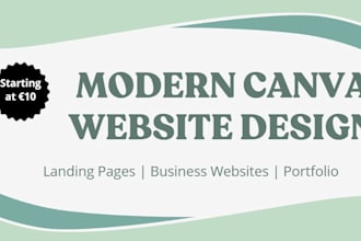 create a canva website design for you
