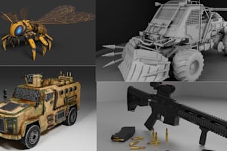 3d hard surface modeling 3d sculpting cad model game assets solidworks fusion360