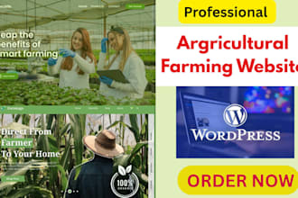 design professional agricultural responsive farmer website
