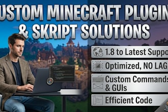 develop high quality custom minecraft plugins and scripts to grow server
