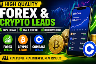 high quality forex leads, crypto leads, forex comcast list, coinbase leads