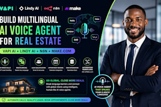 build multilingual ai voice agent real estate vapi ai lindy ai n8n make com