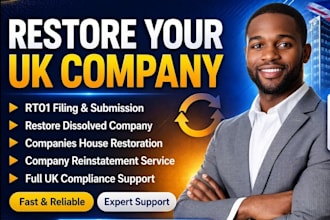 restore dissolved UK company fast, UK company restoration rt01 filing expert
