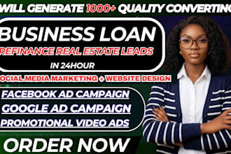 800 business loan leads, business funding leads, online loan facebook ads google