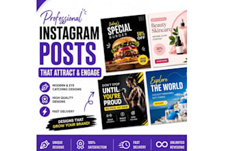 design modern and eye catching instgram posts using canva