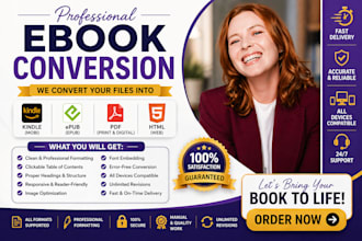 convert PDF to epub, word to epub, pdf to kindle ebook