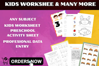design custom worksheets for kids