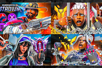 do a professional overwatch youtube thumbnail