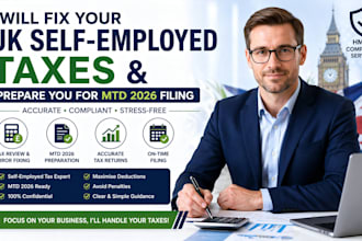 fix your UK self employed taxes and prepare you for mtd 2026 filing
