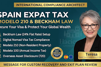 file your spain modelo 210, modelo 100, and beckham law applications